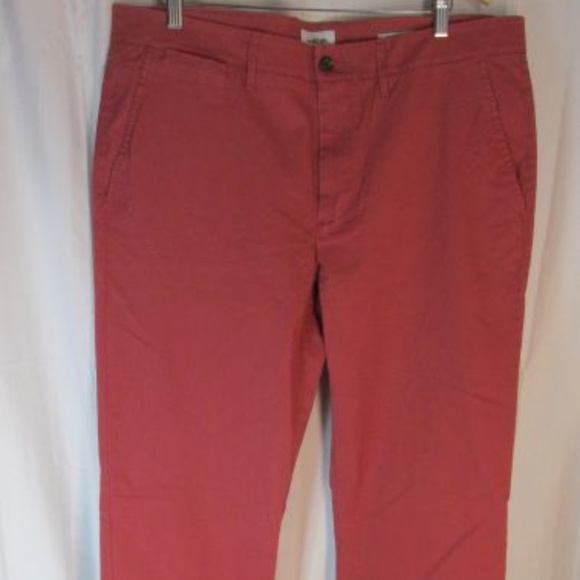 Straight-fit Chino Pants Dusty Red NEW! Hennepin Goodfellow /& Co 38x32